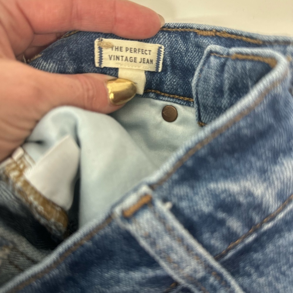Madewell The Perfect Vintage Jean 28T Tall High Rise Straight Leg Denim - Picture 3 of 10